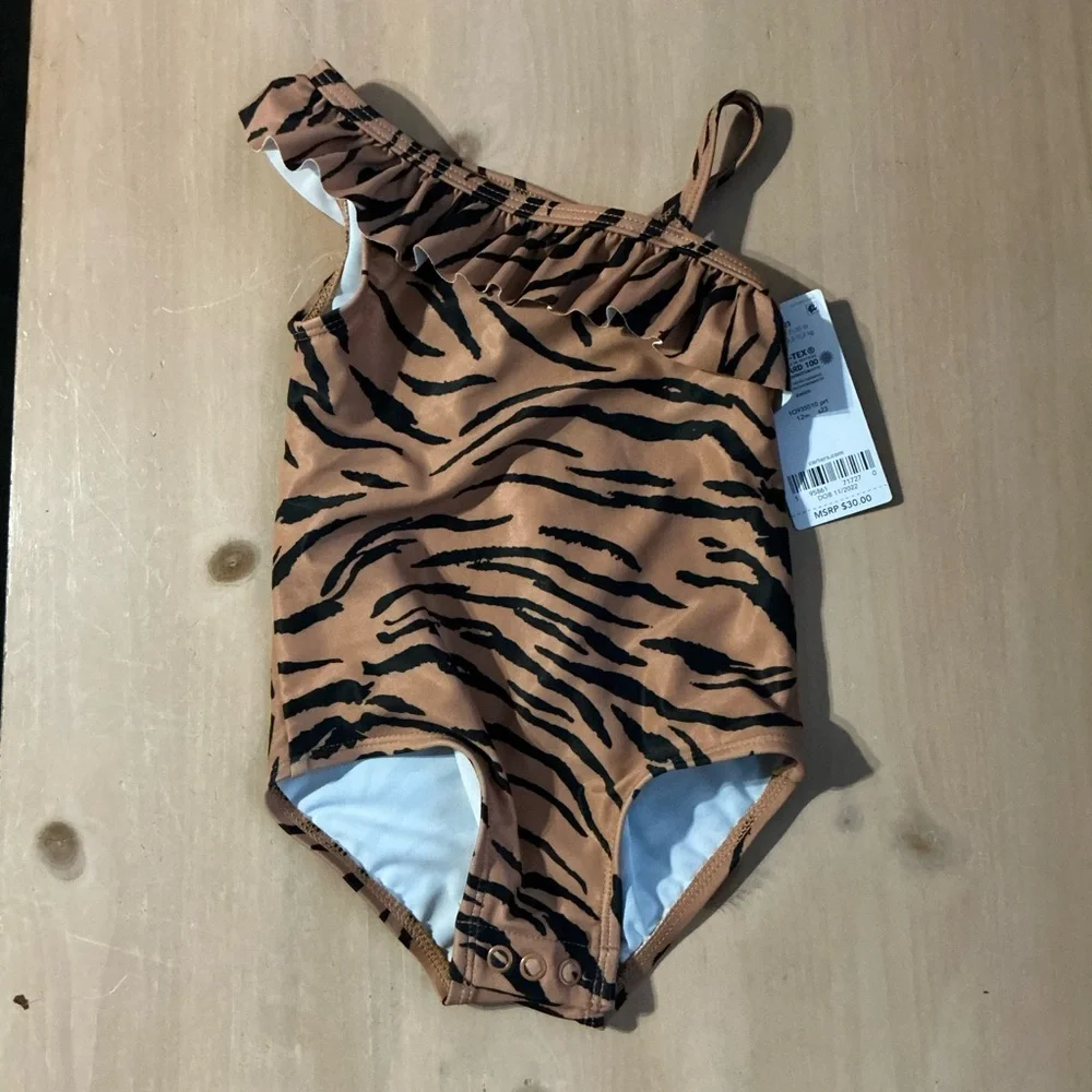 Baby’s Tiger Print Swimsuit
